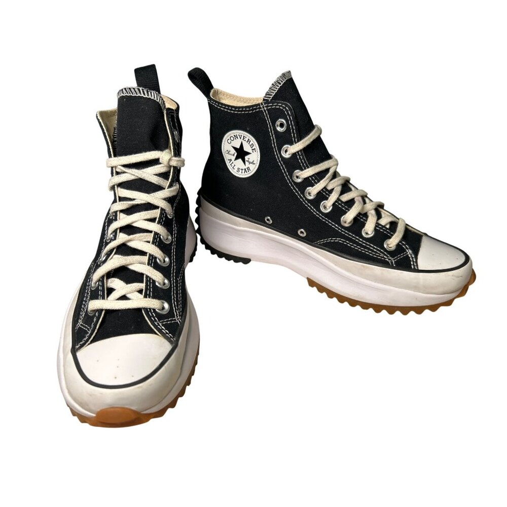 Converse Run Star Hike Platform High Top Sneakers Women's 10.5 Black White